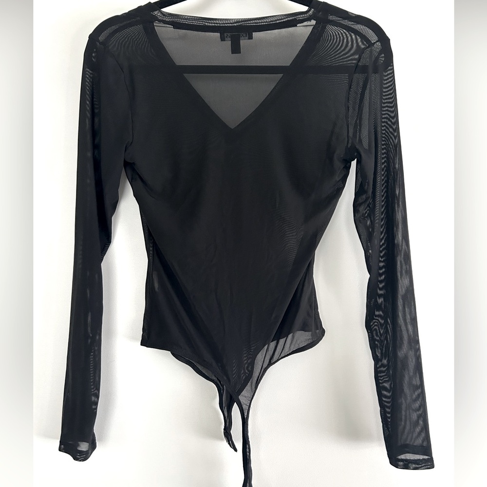 Express black mesh bodysuit